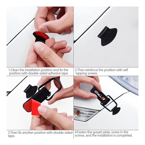 2u Broche Sujetador Metálico De Parachoques Tuning Universal