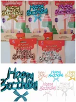 Comprar 5 Letreros Para Pastel Cake Toppers Happy Birthday 