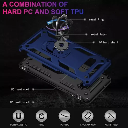 . Funda De Soporte Magnético Militar Resistente Para iPhone