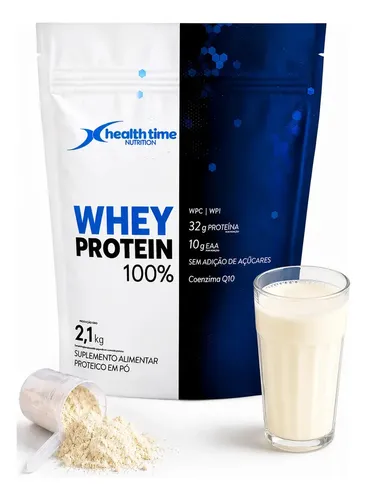 Whey Protein 100% 32g Proteínas Isolado Zero Açúcar 2,1kg Sabor L...
