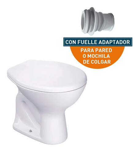 Inodoro Con Tapa Deca Marajo Sanitario Blanco Baño Kit Corto