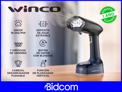 Desarrugador Por Vapor Winco W2008 Portatil 1600w Negro