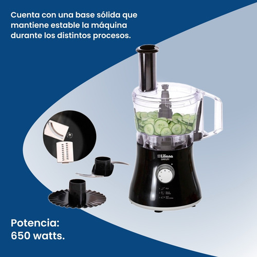Imagen 4 de 7 de Multiprocesadora Liliana Simply Am600 650w Negra 220v - 240v