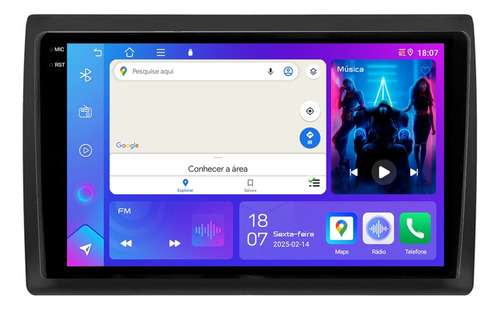 Central Multimidia Fiat Stilo 9p Carplay 4gb 64gb Android 14