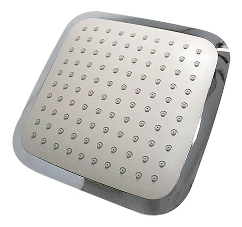 Regadera Cuadrada Lluvia Plana Abs 20 Cm Cromada Elegante Acabado Cromado Color Plateado