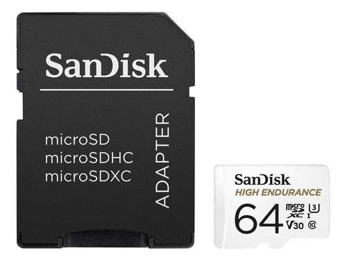 Cartão Memória Micro Sd Sandisk 64gb High Endurance E Adpt