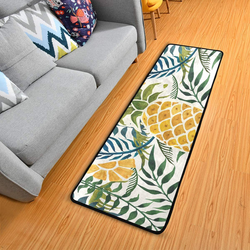 Alfombra Suelo Cocina Antifatiga Diseño Piña Fruta Tropical