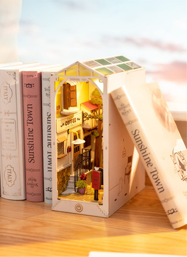 Kit De Sujetalibros Diy Book Nook Kit, Estantería Con Insert