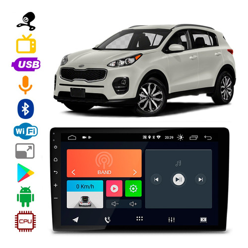 Central Multimidia Kia Sportage 2016 A 2018 Android Câmera