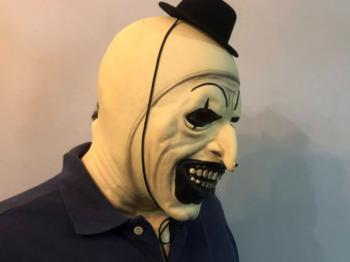Halloween Palhaço Assassino Art Terrifier Máscara De Látex Cor Branco Art The Clown