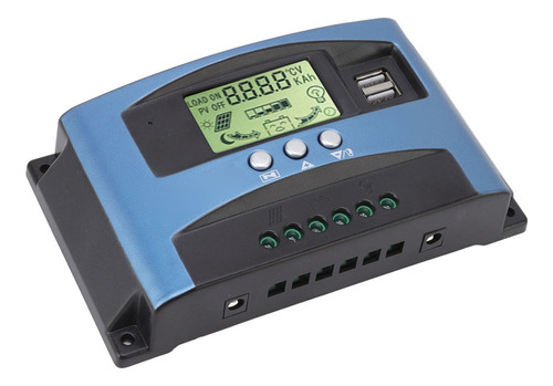 Controlador De Carga Solar Mppt 12v 24v Dual Usb Lcd Display