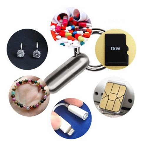 Mini Cápsula Masculina Pingente Colar Garrafa Chaveiro N