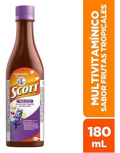Emulsión De Scott Frutas Tropicales Vitaminas A Y D X 180 Ml