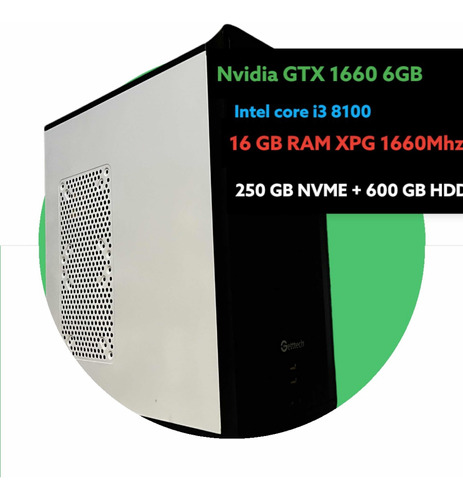 Pc Gamer Gtx 1660 6gb 250 Gb Nvme 16 Gb Ram Intel Core I3