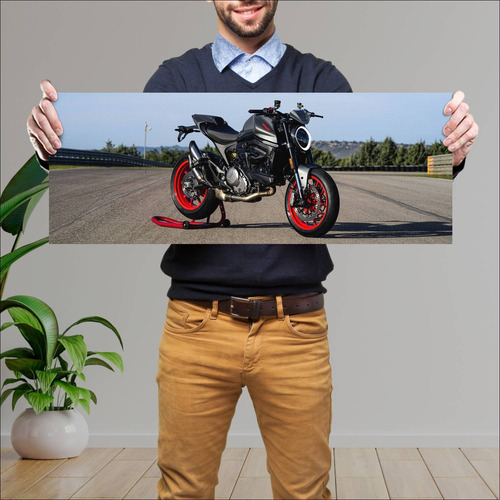 Cuadro 30x80cm Moto Ducati Monster 2021