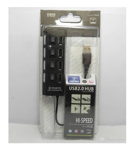 Hub Usb Multiplicador 4 Puertos Usb Luz Led Pc Notebook Full
