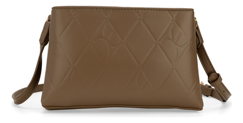 Bolsa Crossbody Cloe Sensyali Chico Color Marrón claro