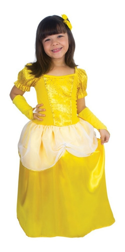 Vestido Fantasia Infantil Luxo Princesas Com Luva 