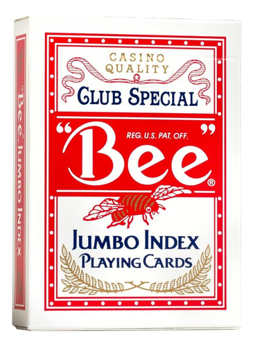 Naipe Bee Indice Jumbo Rojo