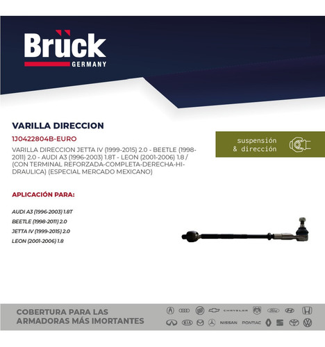 Bieleta Varilla Direccion Beetle 2002 2.0 16v Der 1j0422804b