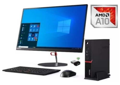 Computadora Lenovo Amd A10 8 Gb 256 Ssd Monitor 22 Wifi W10 (Reacondicionado)