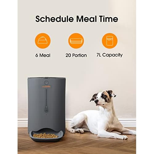 Dispensador Automático De Comida Perros Cámara, 7 L, ...