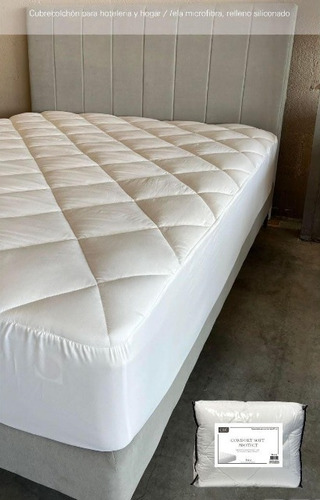 Imagen 4 de 7 de Cubrecolchon Matelaseado 180x200 Ajustable Protector Lateral