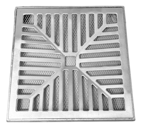 15 Grelhas Ralo Pluvial 30x30 Modelo Concava Alumínio E Tela