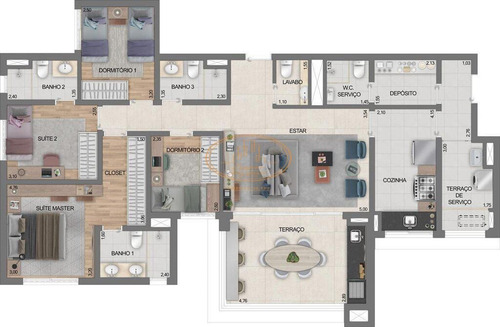 Apartamento Com 4 Dormitório(s) Localizado(a) No Bairro Moóca Em São Paulo / São Paulo - 18186:926531