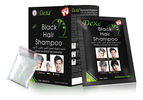 Shampoo Dexe Black Hair Darkening 10 Sachê 25ml