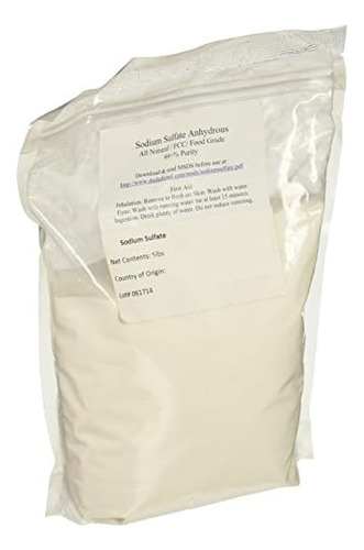 5 Lb Sodium Sulfate Food Grade Fcc Anhydrous Naturally ...