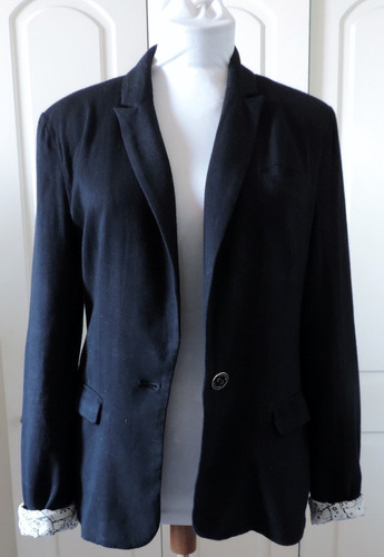 Blazer Negro Dimensión Azul