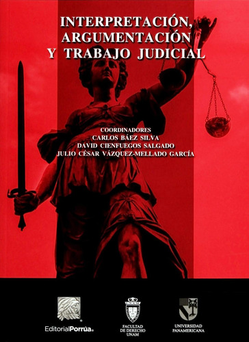 Interpretación, Argumentación Y Trabajo Judicial: No, De Báez Silva, Carlos, Cienfuegos Salgado., Vol. 1. Editorial Porrúa, Tapa Pasta Blanda, Edición 1 En Español, 2017