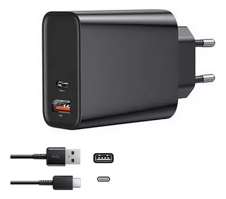 Carregador Rápido Duplo Usb X Usb-c Quickcharge 3.0 Qualcomm