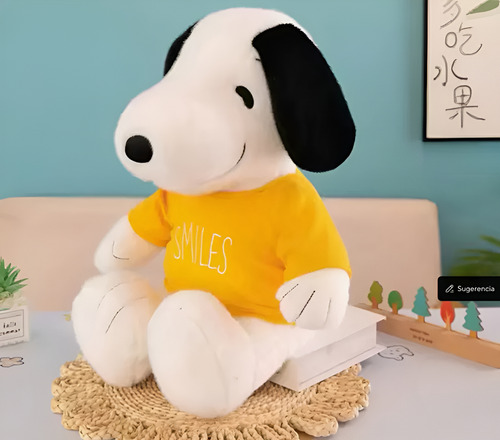 Peluche Snoopy Con Playera Blanco