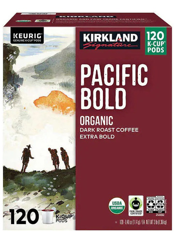 Keurig Café Orgánico Kirkland Pacific Bold K-cup 120 Pods