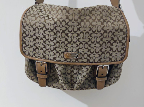 Divina Cartera Coach  Signature Crossbody Cuero/ Canvas Eeuu