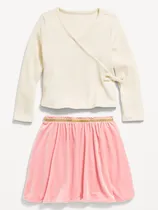 Comprar Conjunto De Playera Manga Larga Y Vestido Para Niña Old Navy