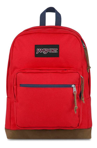 Mochila Jansport Right Pack Com Couro Escolar Passeio 