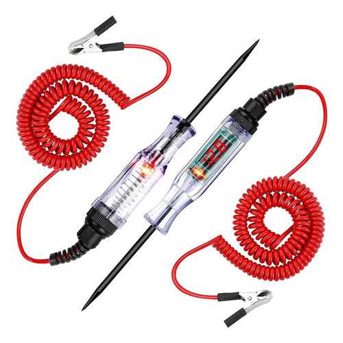2pcs Probador De Corriente Automotriz Bolígrafo 6v-12v-24v