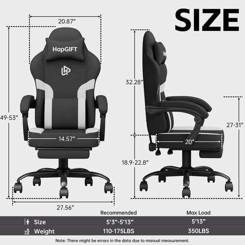 Silla Ergonómica De Computadora Con Soporte Lumbar Y Reposap