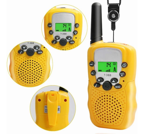 . Radio Walkie Talkie Con Banda Infantil, Amarilla
