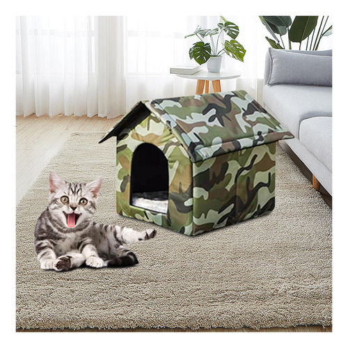 Al Aire Libre Casa Cálida Impermeable Cama 40cmx35cmx40cm