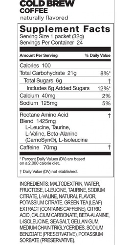 Imagen 2 de 2 de Geles Energéticos Gu Roctane Sabor Cold Brew Coffee