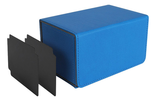 Caja Para Baraja De Cartas, Tarjetero De Cuero Pu Para Azul