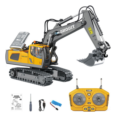 Juguete De Excavadora Rc 1:20 Excavadora Con Led Y Sonido S