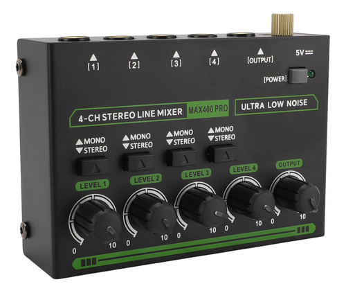 Mezclador De Sonido Compacto Profesional De 4 Canales, 6,35