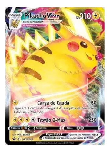 Jogo Cartas Pokemon Coleção Especial Box Pikachu Vmax 51 Cartas