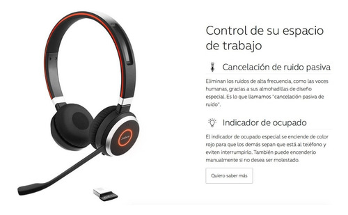 Imagen 4 de 6 de Headset Jabra Evolve 65 Duo (ds)
