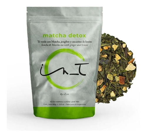 Inti Zen Te En Hebras Verde Detox Matcha Gengibre Limon 60gr